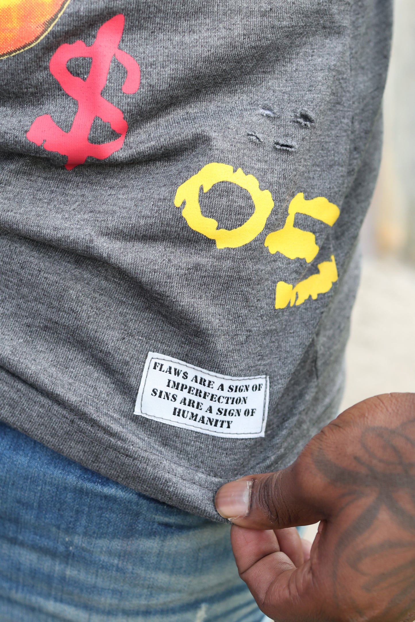 SS1 Grey “Flawed $inner” Tee
